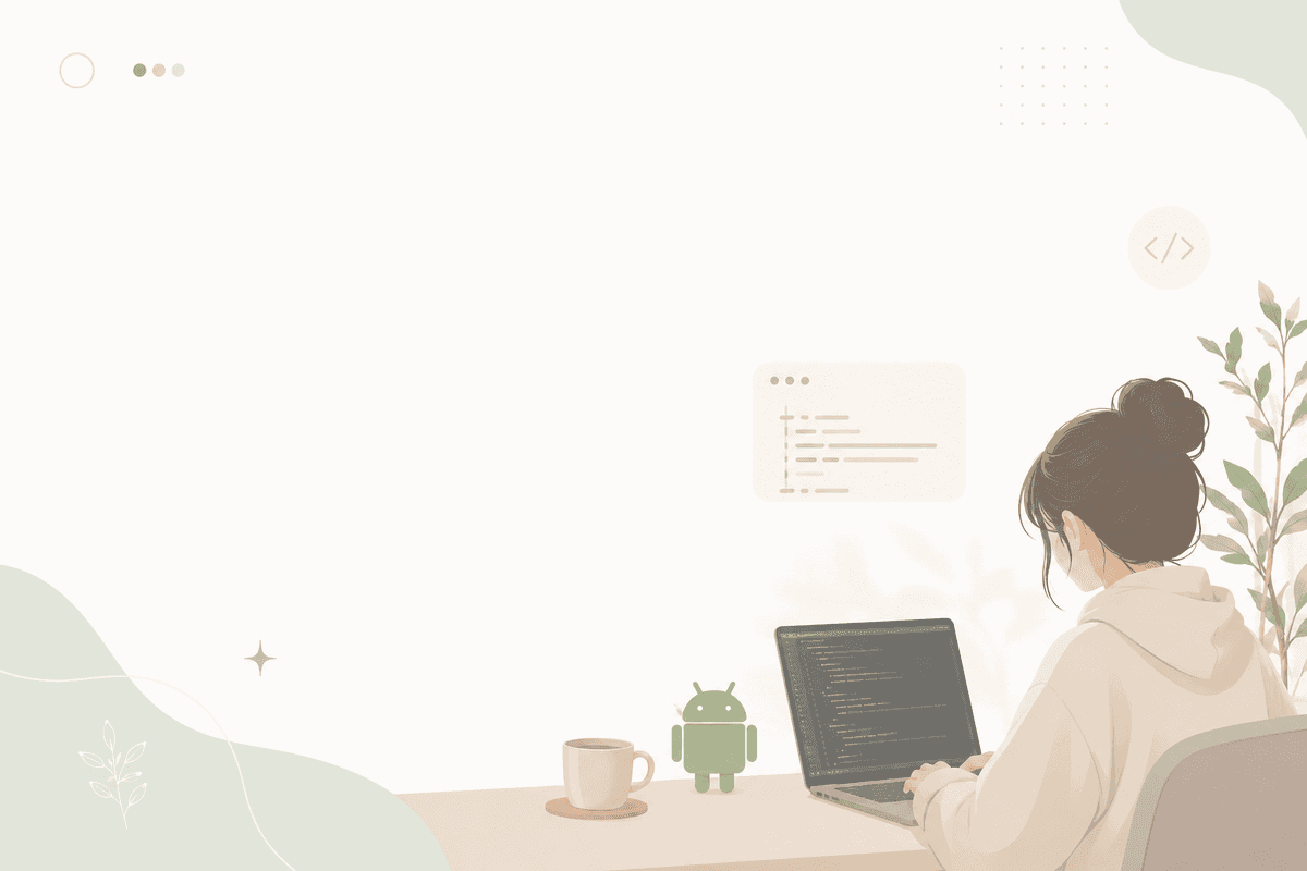 Android developer at work